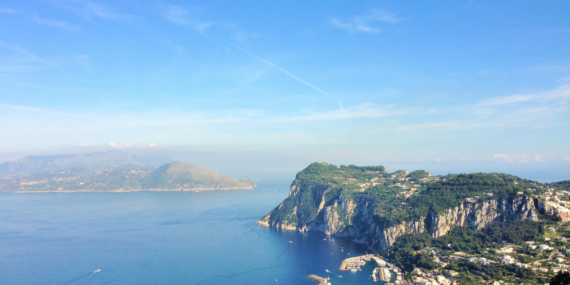 Capri view from Villa San Michele over the Marina Grande Port