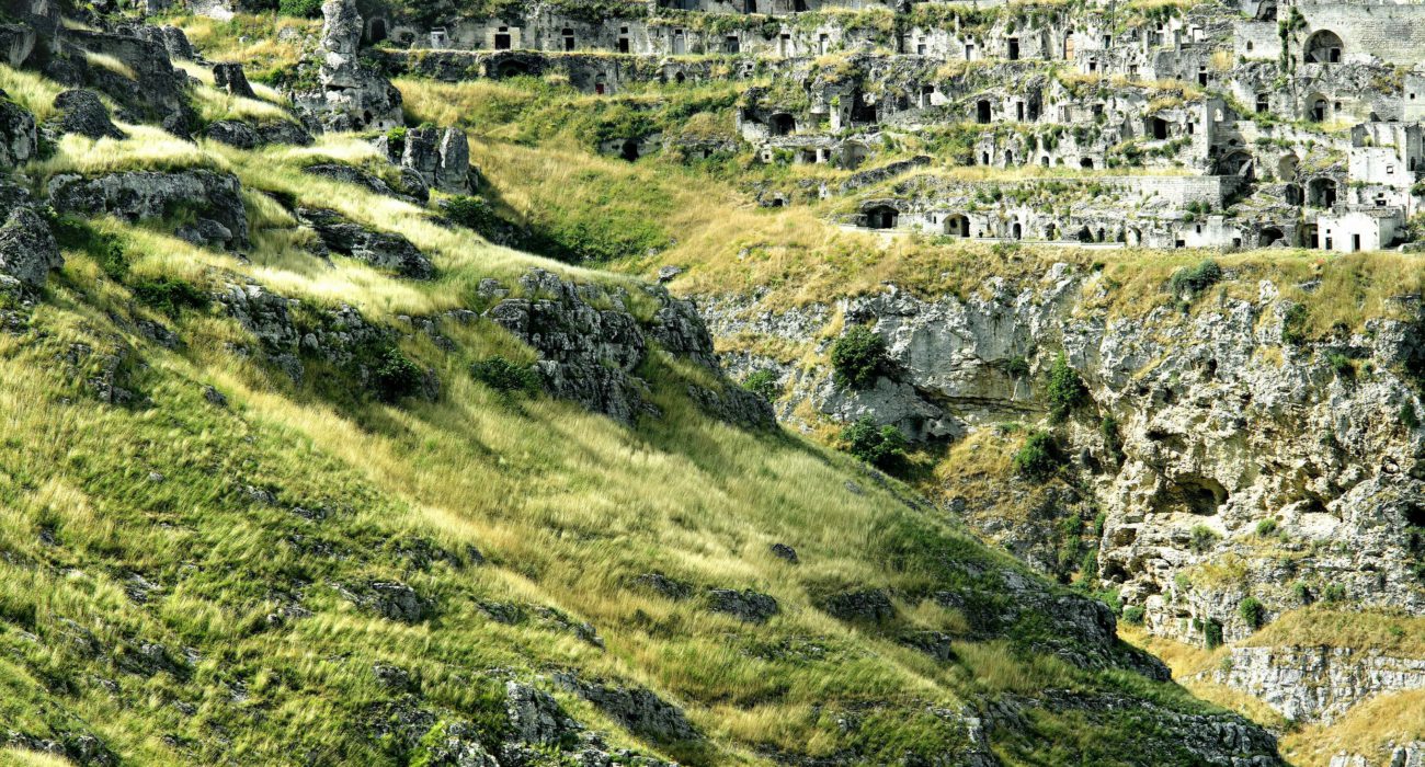 Sextantio Le Grotte della Civita in the heart of Matera, a stunning city in Basilica region, listed in the UNESCO World Heritage list.